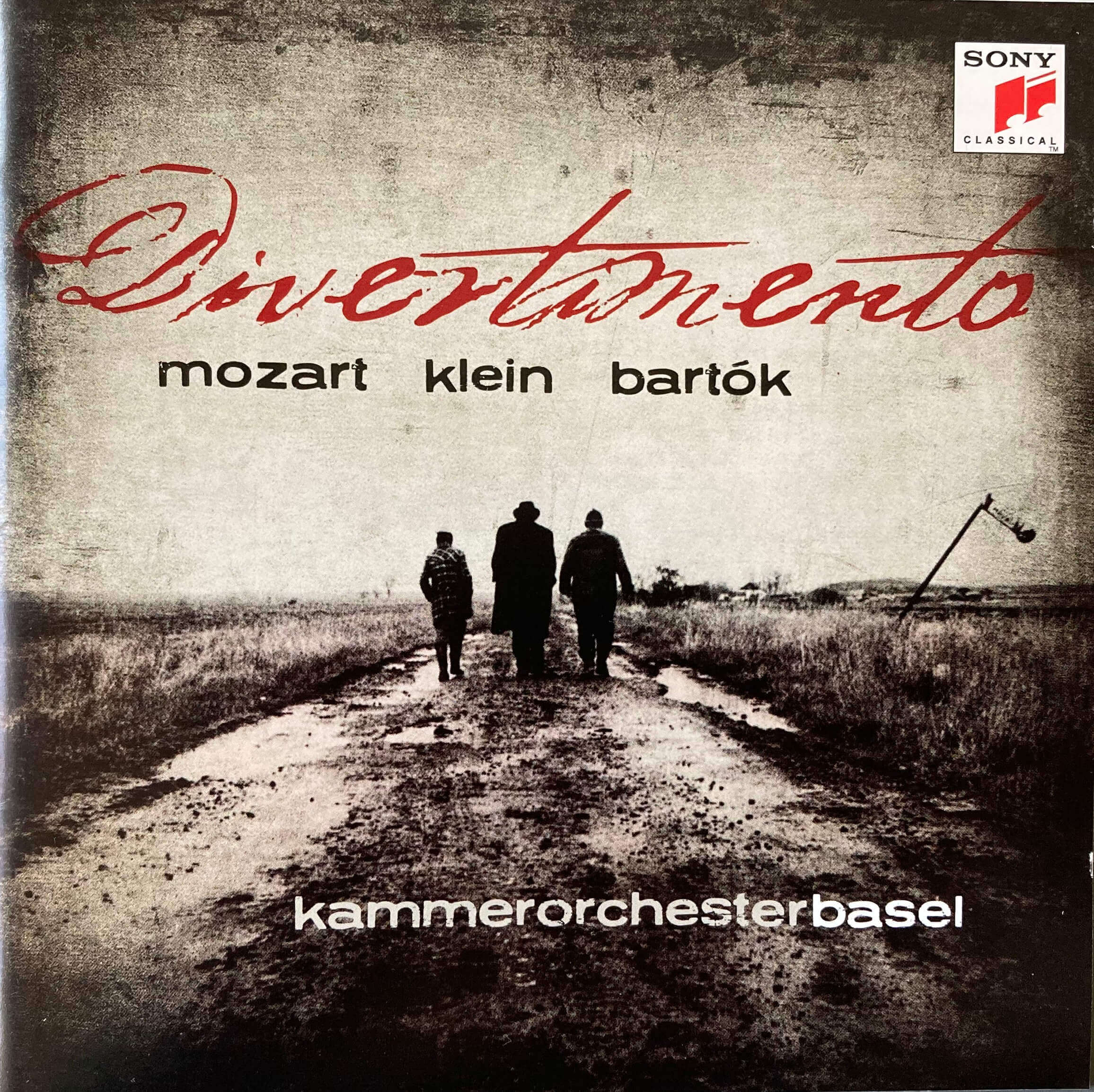 Album-Cover: Divertimento von Mozart, Klein und Bartok. Mit dem Kammerorchester Basel