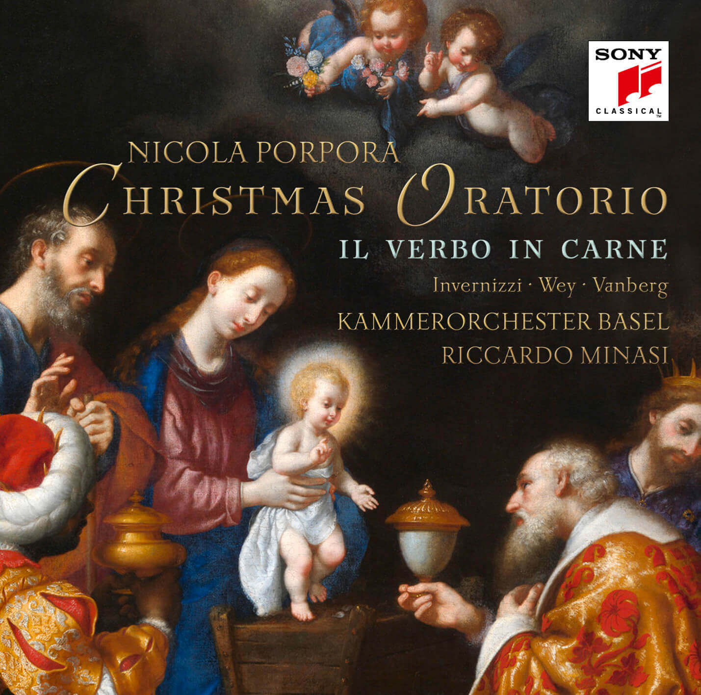Album-Cover Kammerorchester Basel, Riccardo Minasi, Terry Wey; N.A. Porpora: Il verbo in carne, Christmas Oratorio