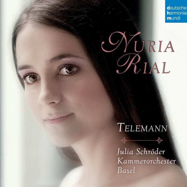 Album-Cover Nuria Rial, Kammerorchester Basel, Julia Schröder; Werke von G. Ph. Telemann