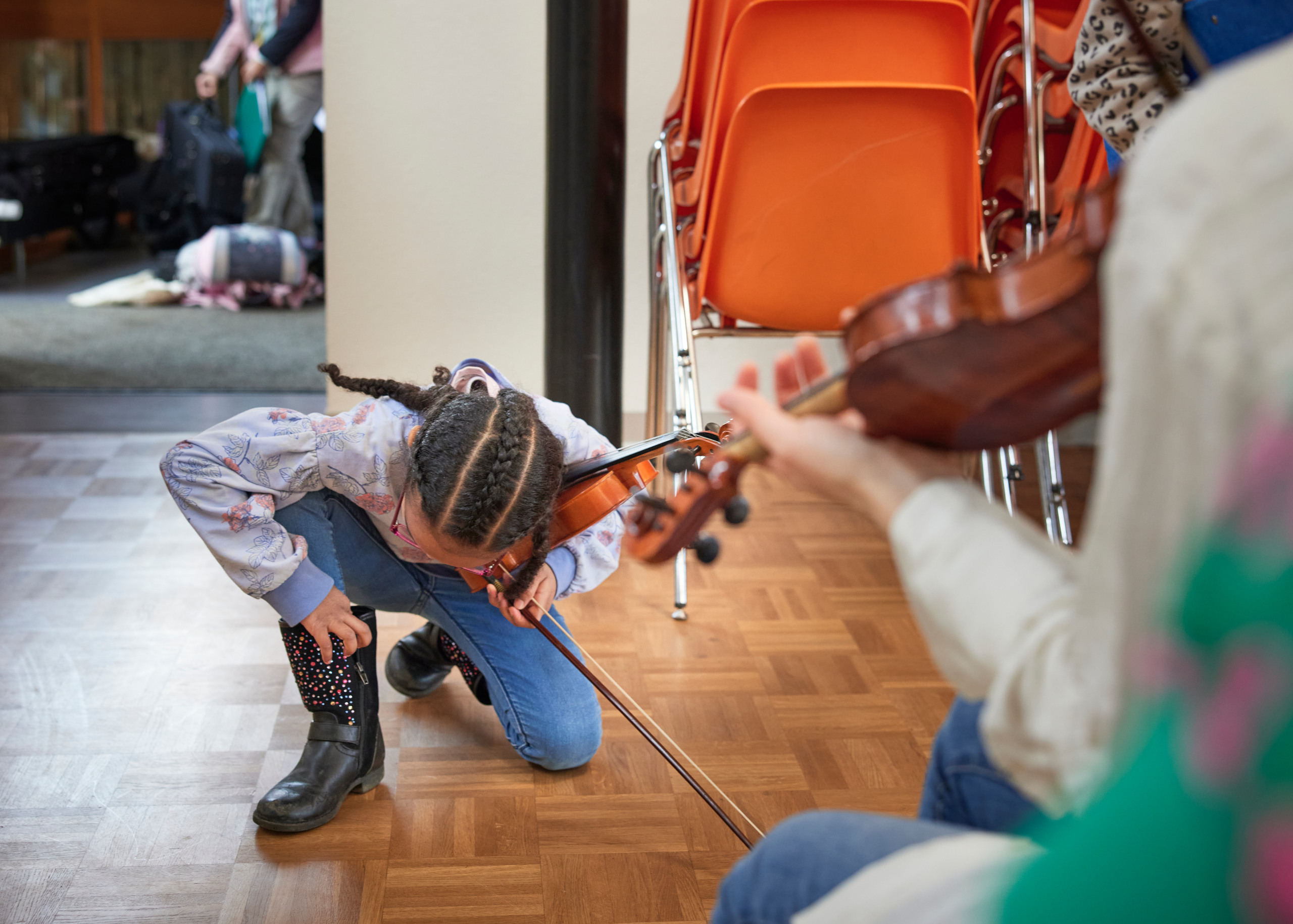 Portrait Mädchen mit Geige