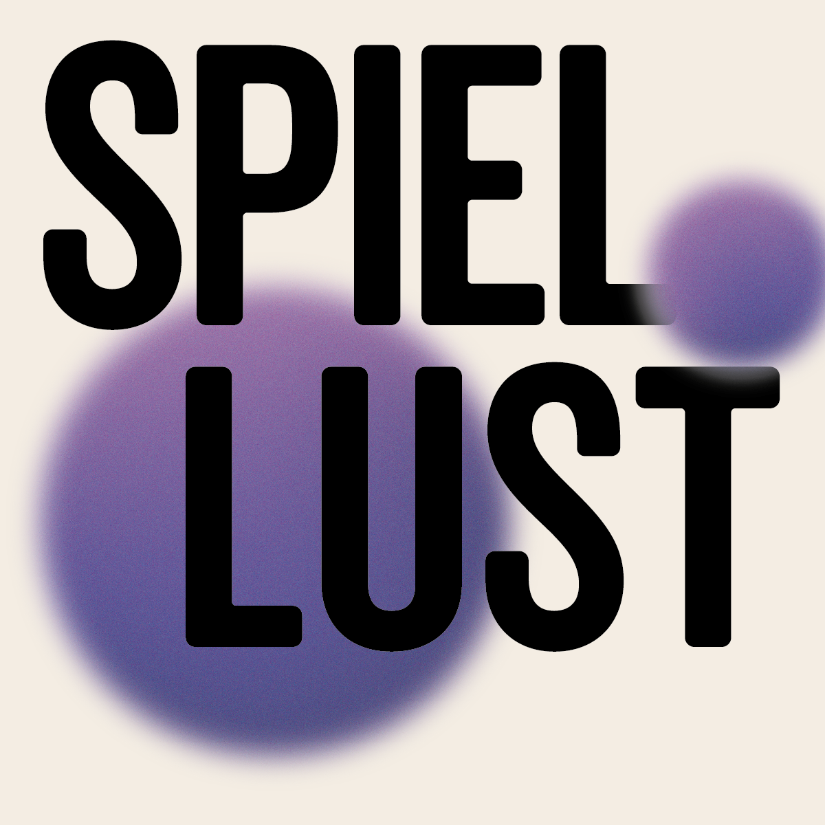 Das Saisonplakat 2025/26 des Kammerorchester Basel. Auf beigem Hintergrund ist in schwarz der Saisontitel Spiellust zu lesen.